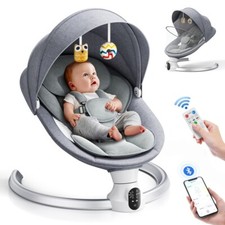 Elektrische Babywippe Babyschaukel Bluetooth Musik Wohnzimmer 5 Vibration Timer