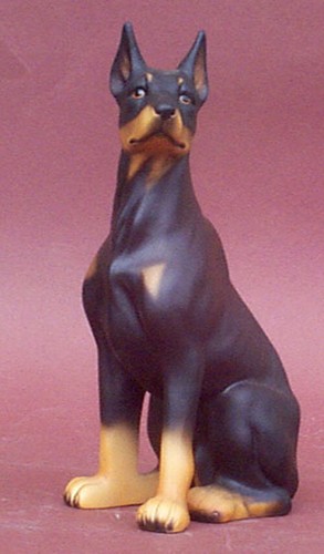 Dobermann porzellanfigur - ,
