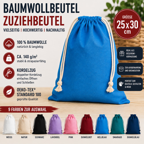 Baumwollbeutel 25x30 - , cm