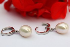 YR62 Süßwasser Perlen Schmuck Ohrringe Ohrstecker 925 Silber Creolen Echtschmuck