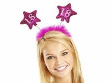 10 Stück Haarreifen 18. Geburtstag Birthday Party Pink 