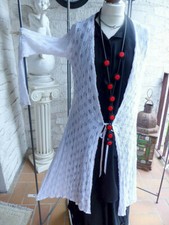 3427 Boris Industries Weiß AUSBRENNER Mantel,  Strickjacke, Kreise, Größe:1