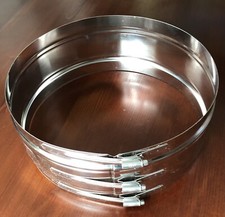 Wäscherutsche, Wäscheschacht, Rohrschelle, Breite 125mm, DN 300, Edelstahl V2A