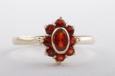 Granat Ring 585 14K Gelb Gold Gr 55 Top!  