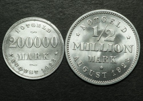 Notgeld 200000 1 2 - &, million