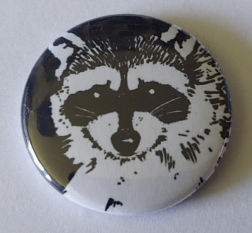 Waschbär button punk punkrock - button,