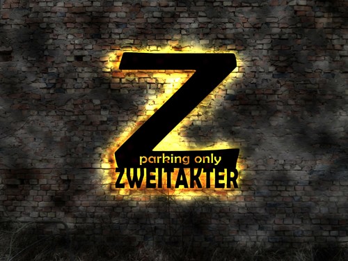 Led schild zweitakter - schild,