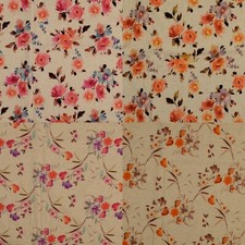 Leinen baumwolle jersey blumen - leinen,