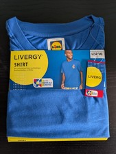 Lidl Livergy T-Shirt Herren L 52/54 Blau 100% Baumwolle 50 Jahre Edition