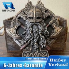 Wanddeko Wikinger Schild Walhalla Mythologie Wandbehang 20cm Figur Skulptur DE
