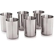 6er Set - Edelstahl Becher Tassen Gläser. Unzerbrechlich & Wiederverwendbar