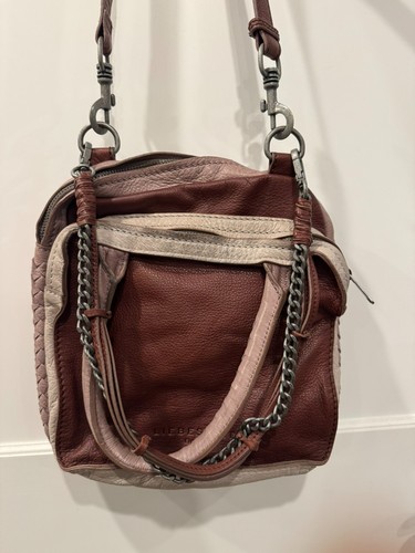 Multi tone leather crossbody - leather,