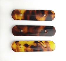 3 Vintage Möbelgriffe Schildpatt Stil, original 50er Jahre