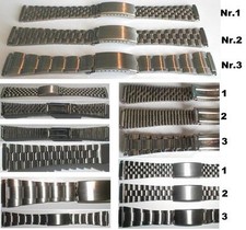 RETRO UNIVERSAL EDELSTAHL UHRARMBAND UNIVERSALANSCHLUSS 17 mm bis 22 mm gefedert