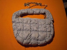 Stofftasche hellblau, Maße:23x16 ( ohne Griff)x4 cm,Riemchen als Kette