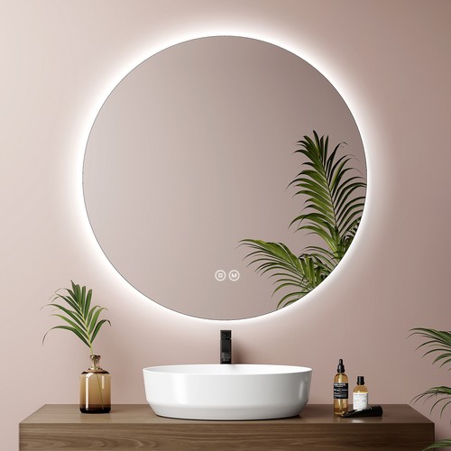 Led rund badspiegel - led,