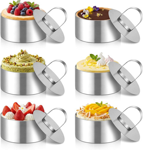 Dessertringe 8cm edelstahl - 6x,