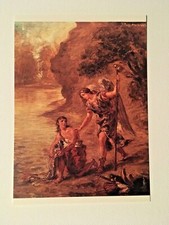 1 Kunst Postkarte, Tobias und der Erzengel Raphael, D. Eugene, Schutzengel, Neu