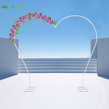 Herzförmig Hochzeitsbogen Metall Bogen Hochzeit Ballonbogen Blumen Rahmen Weiß