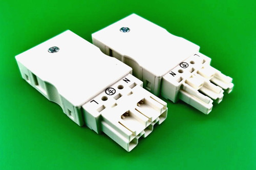 Set buchse stecker - stecker, 3-pol.