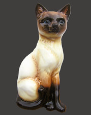 Porzellanfigur Siam Katze Goebel W-Germany lebensgroß 28 cm superschön