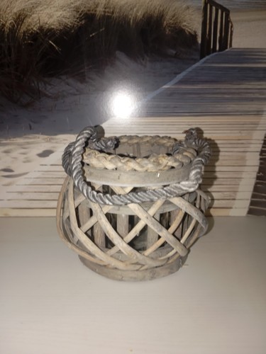 Holz vintage shabby windlicht - holz,