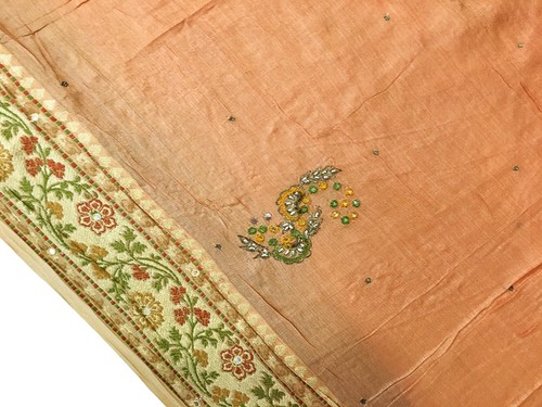 Reine seide sari - reine,