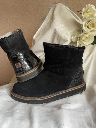 Women ugg boots black suede - boots,