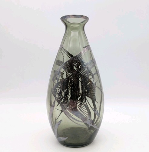 Glas vase design silveroverlay - design,