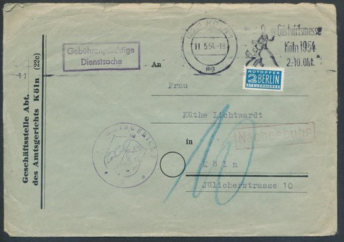 Bund brief notopfer berlin - brief,