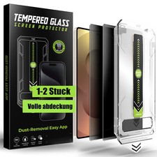 Privacy Schutzglas Blick Anbringhilfe für Samsung S25 S24 Ultra Plus Panzerfolie