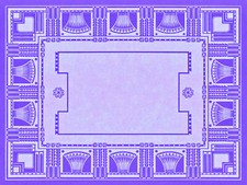 9978047 Platzdeckchen Tischset Vinyl Vintage Nostalgie Art deco lila 30x40cm