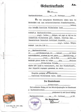 X6- Standesamt Geburtsurkunde