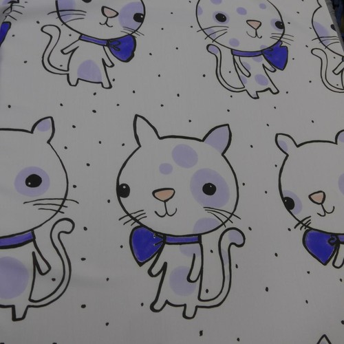 Dekostoff bedruckt mit katzen - bedruckt,