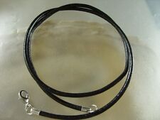 3 mm Lederkette Lederband Leder Rindsleder 50 cm mit Karabiner