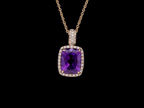 Anhänger diamanten amethyst - anhänger,
