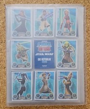Topps Star Wars Force Attax Clone Wars Serie 1 Sammel-Mappe Album mit 151 Karten