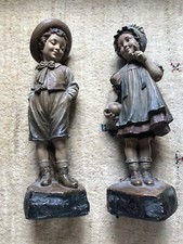 2 historische Gips Figuren