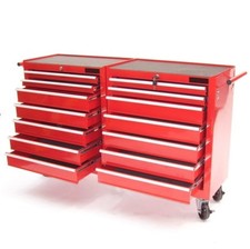 Werkzeugwagen XXL mit 14 Schubladen Werkstattwagen Rollwagen Werkzeug Schrank