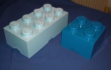 LEGO Duplo 4-Noppen & 8-Noppen Stapelbox - blau hellblau - Box Aufbewahrung