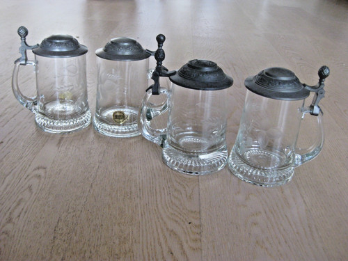 Bierseidel glas zinndeckel - bierseidel,