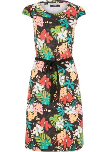 Stilvolles jersey kleid mit - stilvolles,