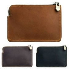 Echtleder Gürtel hängend Geldbeutel Retro Reißverschluss Geldbörse Schlaufe Outdoor UK