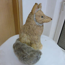 Deko Fuchs Winter Winterdeko Schaufenster Weihnachten  sitzend Schwanz aus Fell