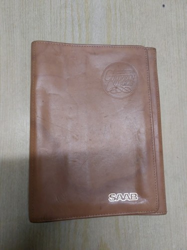 Saab originale leder bordmappe - saab,