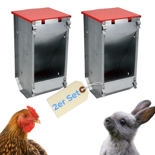 Hühner futterautomat mit - 2x,