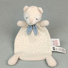 H&M schlafende Katze ❤️ Schmusetuch Kuscheltuch Schnuffeltuch Beige Blau Punkte