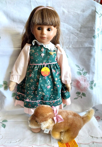 Steiff puppe anne mit hund - mit,