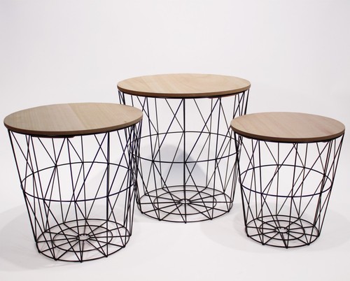 3er set design beistelltisch - set,