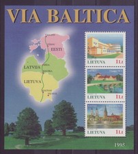 Litauen - Via Baltica Block 6 ** postfrisch 1995  s828
